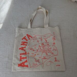 Atlanta Map Canvas Tote Bag